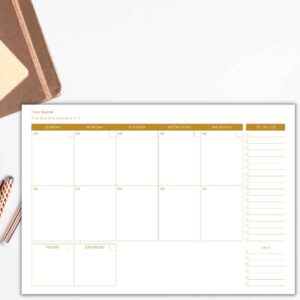 Weekly Desk Planner Design
