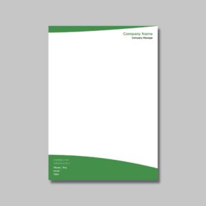 Elegant Green Letterheads Design