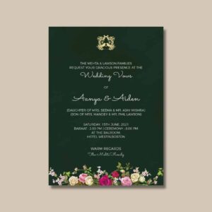 Royal wedding invitation card design