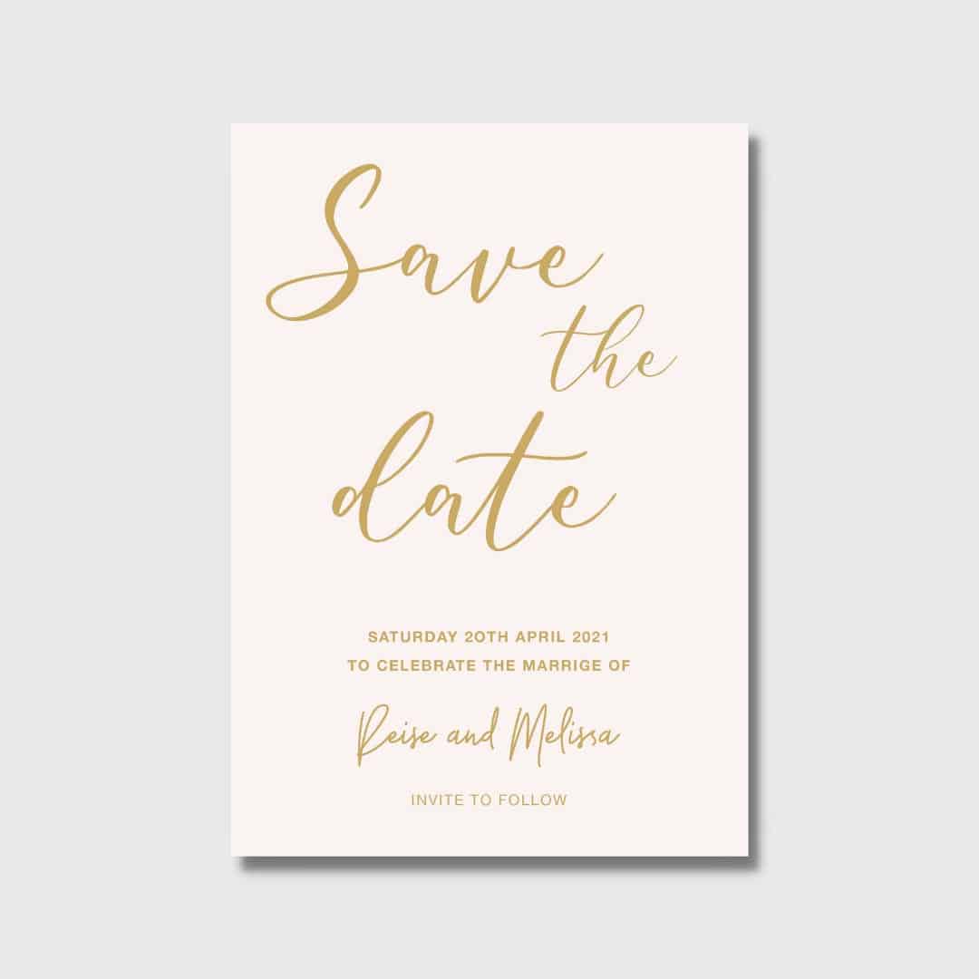 Golden Frame Save the Date