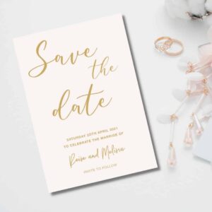 Golden Frame Save the Date