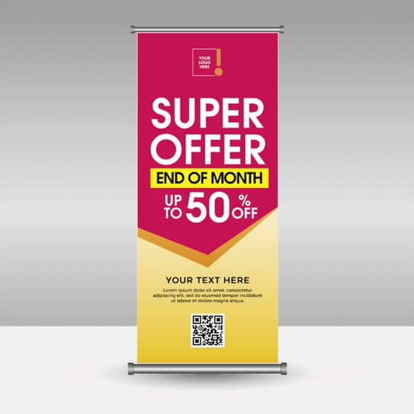 Offer Announcement Roll Up Banners