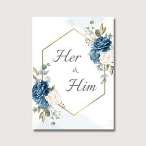 Floral Frame wedding invitation card design