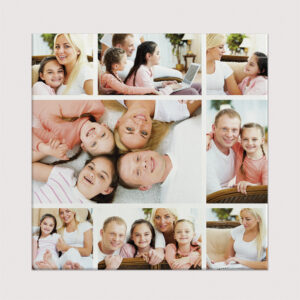 Happy Family (SQUARE) Photo Collage Canvas