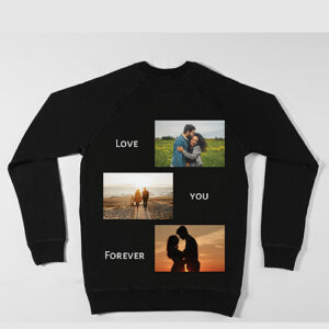 Love Forever - Customised  Black Sweatshirt