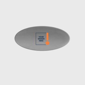 Oval Flat Metal Badge