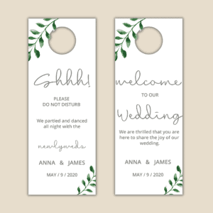 Wedding Event Door Hangers Design