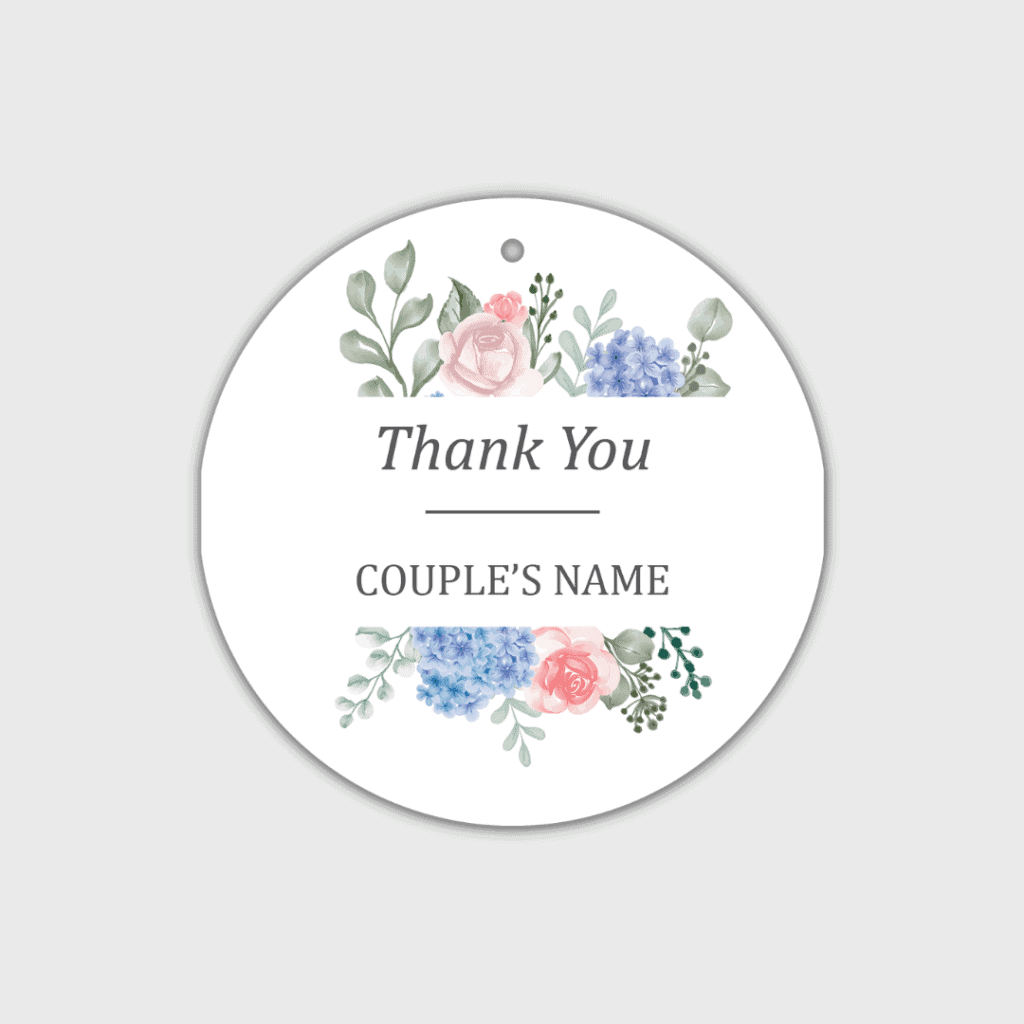 Classic Floral Round Tags Printing in Dubai | Custom Tag Design UAE | Printsouq