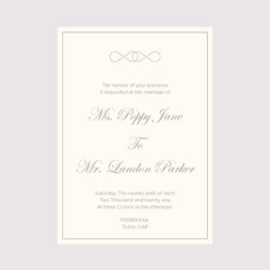 Simple Elegant wedding invitation card design