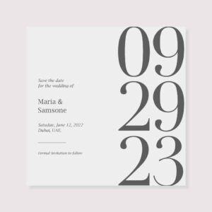 Edgy Save the Date Card Design