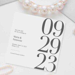 Edgy Save the Date Card Save the Date