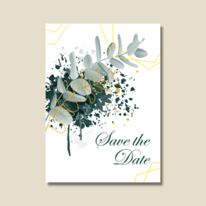 Green abstract Save The Date