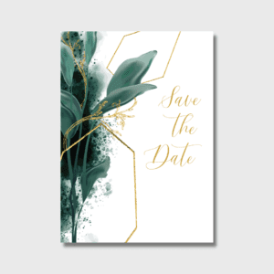 Green Abstract Save the Date Design