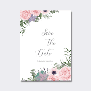 Flower Paint Card Save the Date Design