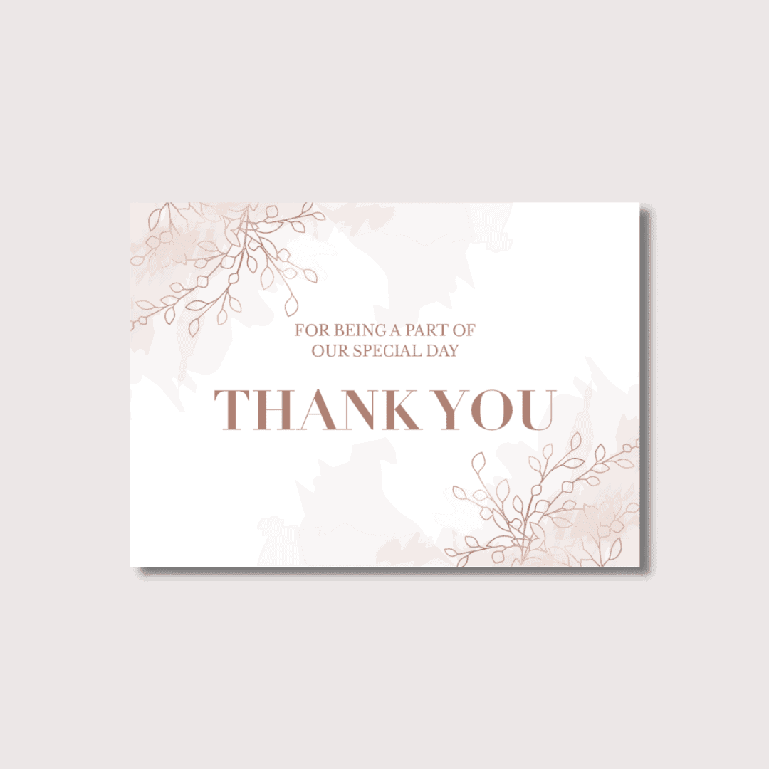 Painted Nature Thankyou Cards Design