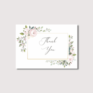 Floral Acknowledgement Thankyou Cards Design