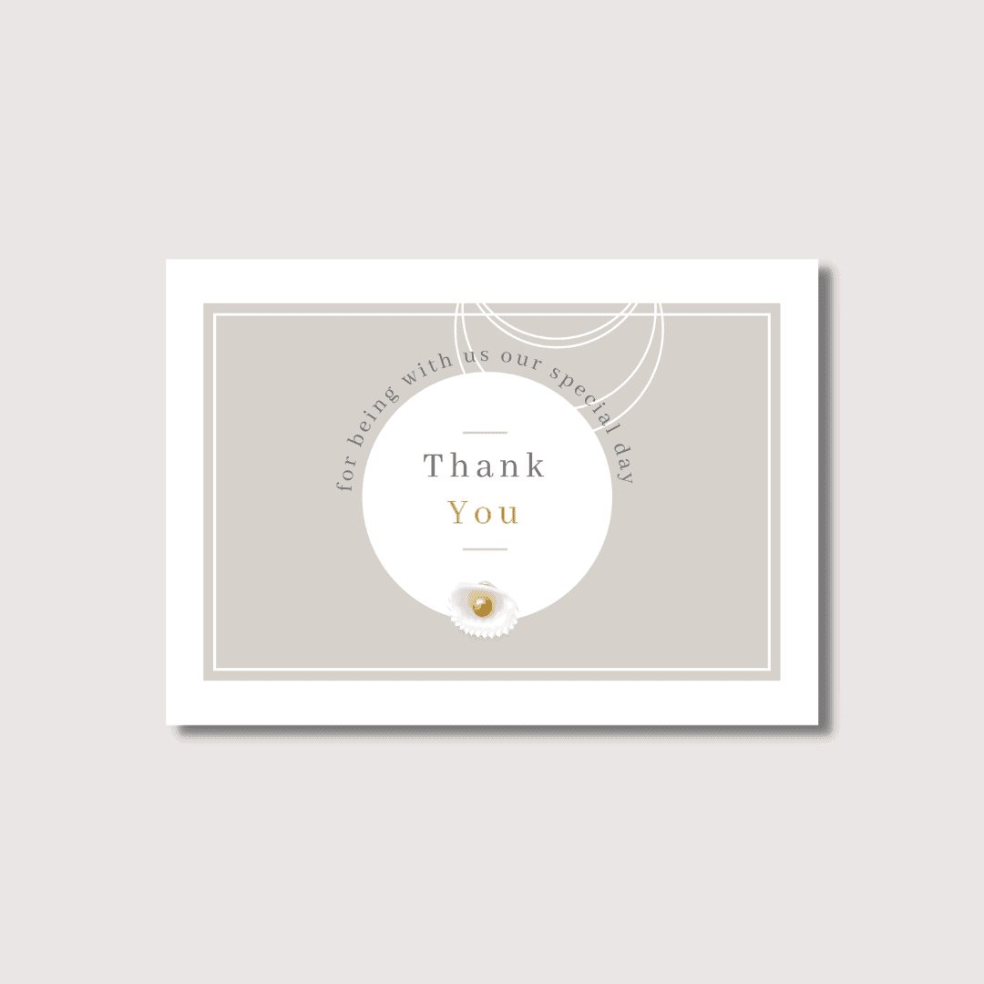 Pearl White Thankyou Cards Design