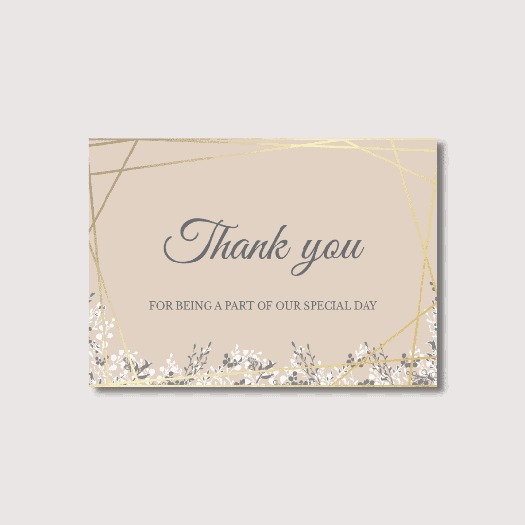 Simplistic Gratitude Thankyou Cards Design