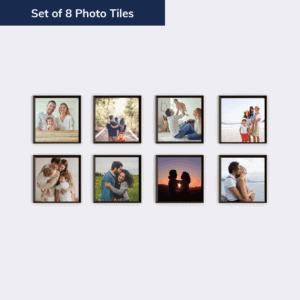 Set of 8 photo tiles