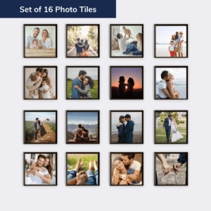 Set of 16 photo tiles