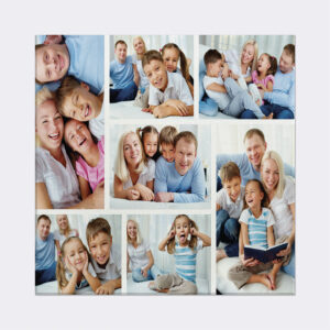 Family (SQUARE) Photo Collage Canvas