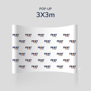 Curved 3x3 POP UP STAND