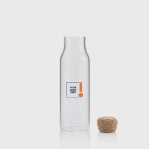 Borosilicate Glass Bottle with Cork Lid - 600ml