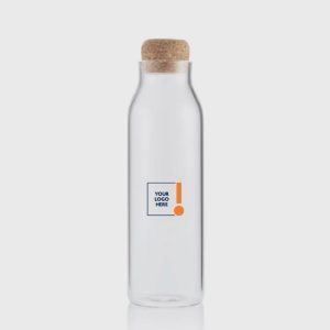Borosilicate Glass Bottle with Cork Lid - 1200ml