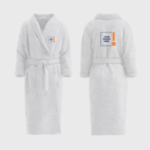 Bathrobe With Embroidery (Front and Back)