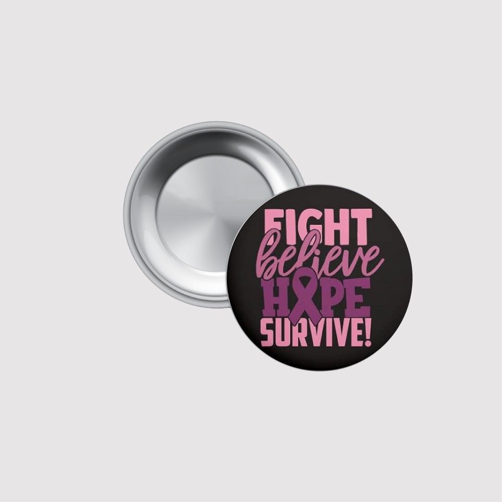 Breast Cancer Awareness Epoxy Badges