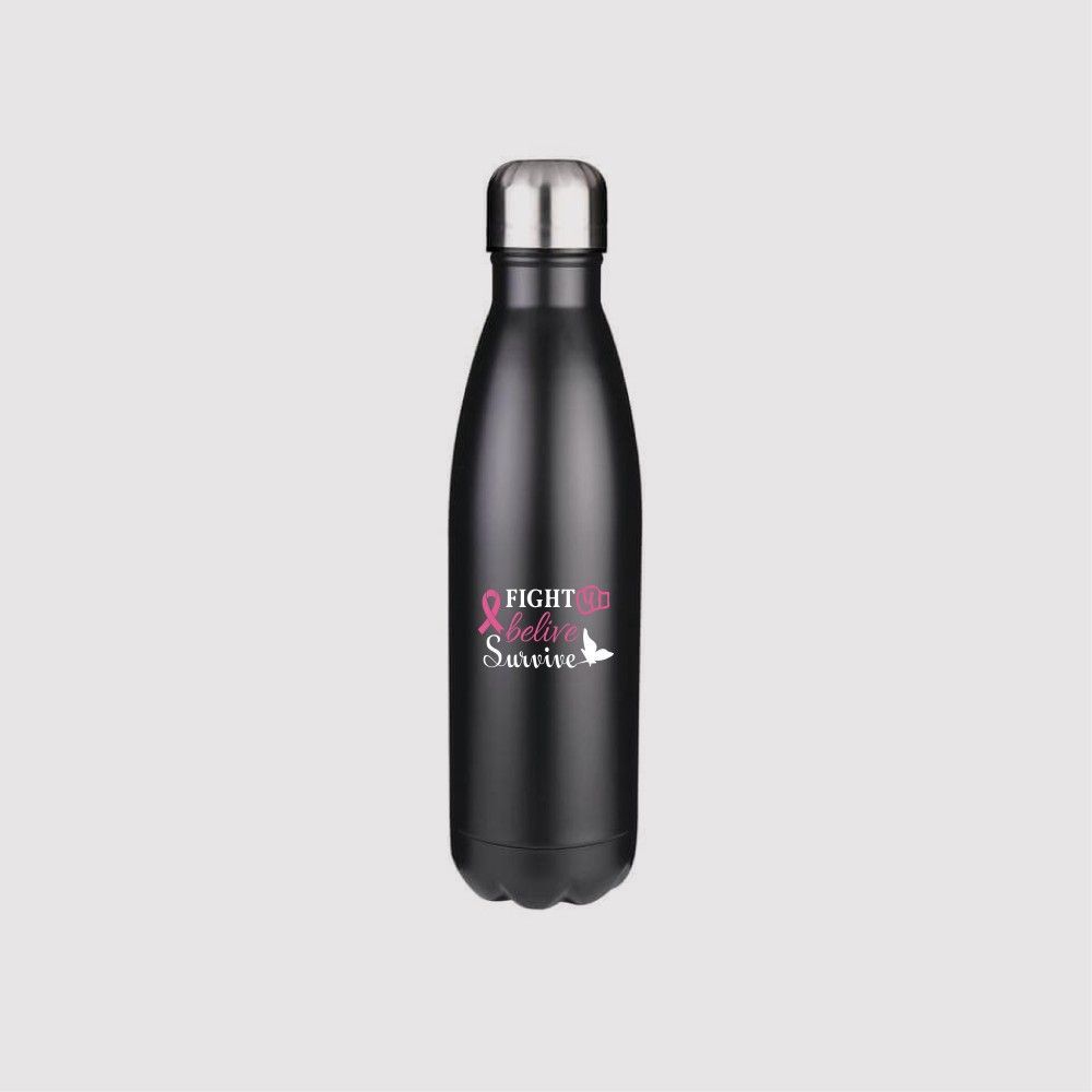 Breast Cancer Awareness Fight Believe Survive Bottle - Image 2