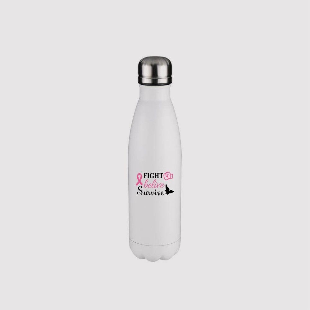 Breast Cancer Awareness Fight Believe Survive Bottle