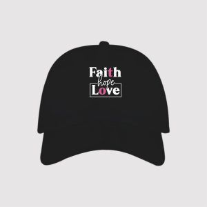 Breast Cancer Awareness Faith Hope Love Caps