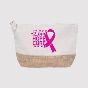 Breast Cancer Awareness Love Hope Cure Pouch