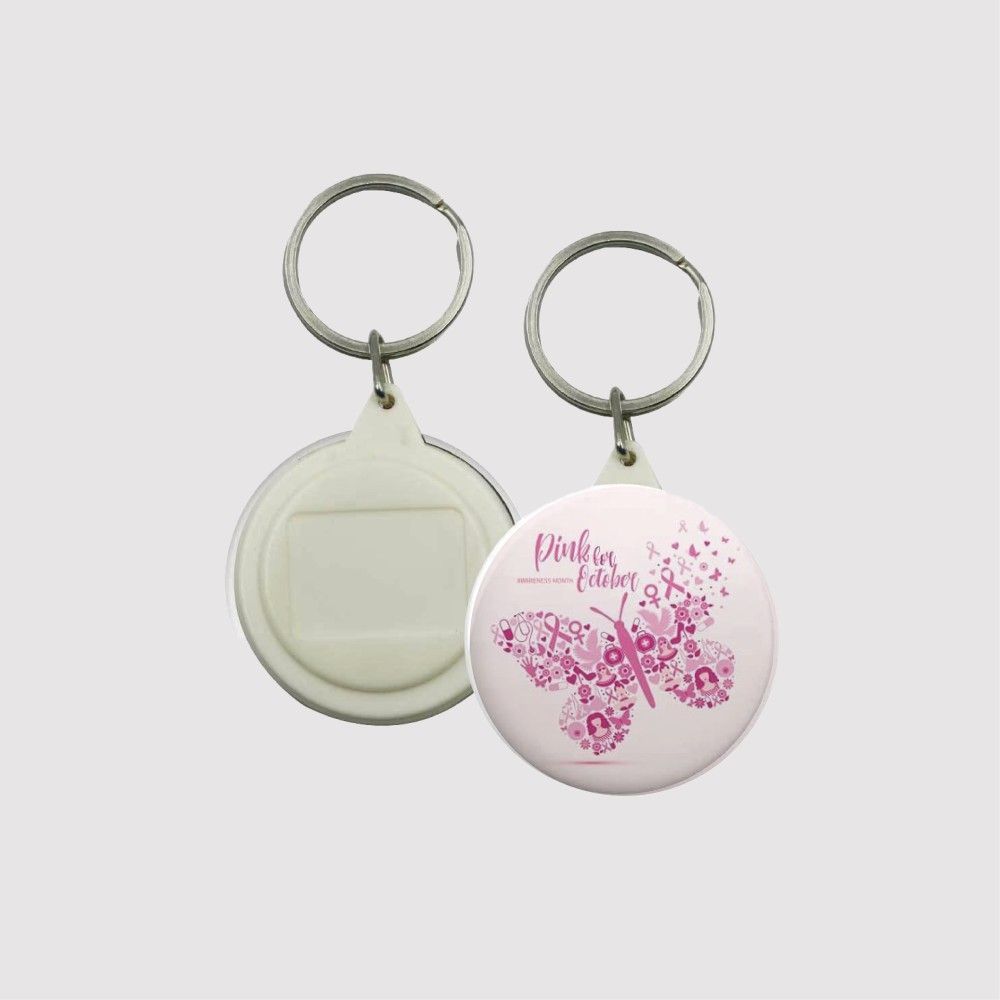 Breast Cancer Awareness Pink For October Keychains