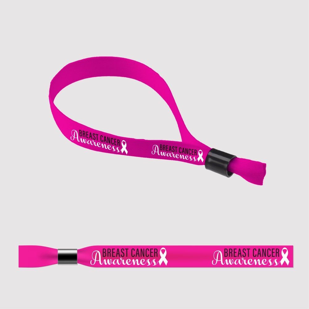 Breast Cancer Awareness Fabric Wristband - Image 2